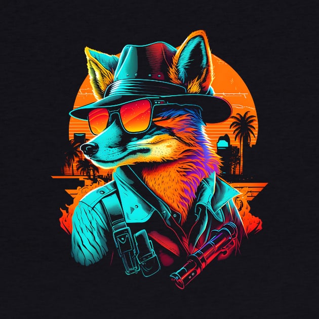 Fox Neon Art by vamarik